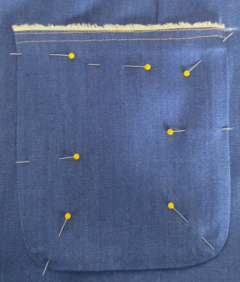 coser bolsillo de jean